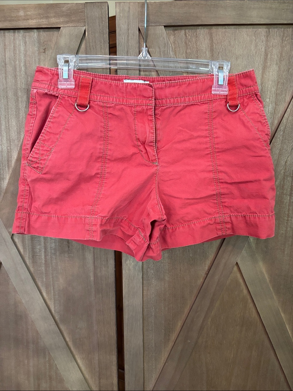 Ann Taylor Loft Women's Red Coral Cotton Shorts size 4